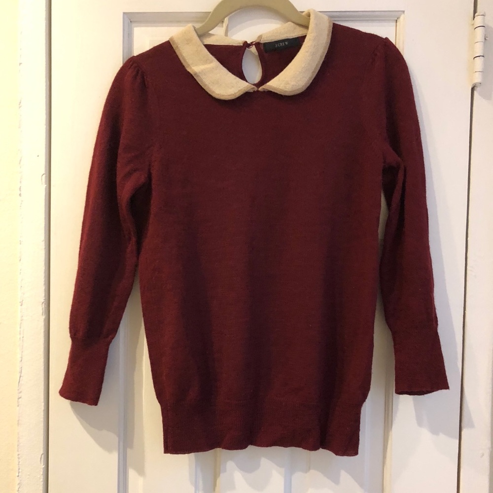 NEW! J.Crew knit sweater with peter pan collar